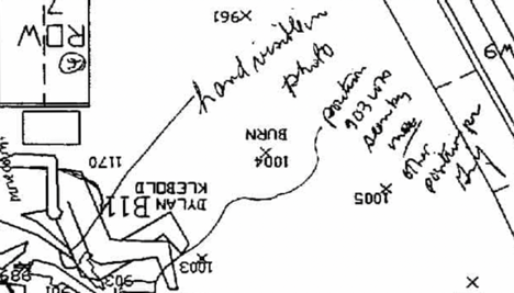 The position of the TEC under Klebold's body as depicted in the diagram is verified to have been seen personally