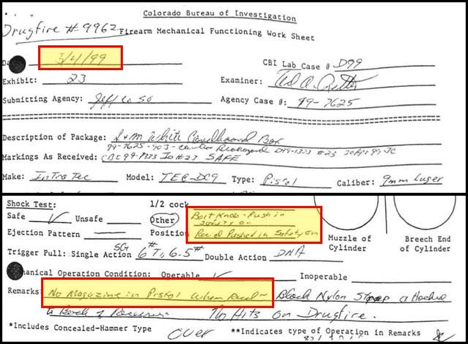 CBI lab receipt