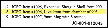 Live 9mm round found in the TEC photographed