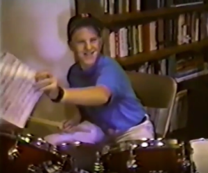 Dylan Klebold playing drums