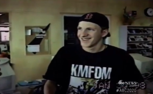 Dylan Klebold being interviewed for the RNN in the Columbine library on January 30, 1998.